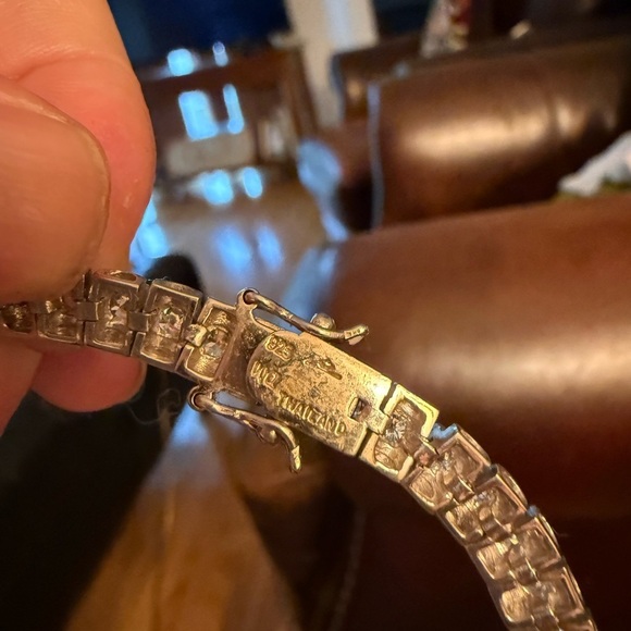 Estate Nolan Miller 925 Sterling Silver Diamonique Tennis Bracelet - Picture 5 of 5